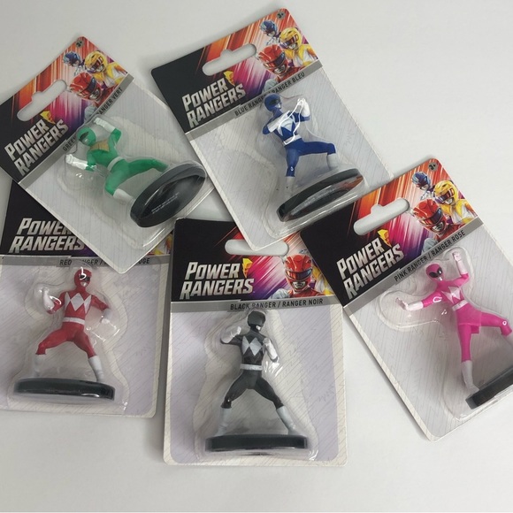 Power Rangers Action Figures Collectible Play Set | Blue Black Green Red & Pink - Picture 2 of 16